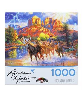 Mountain Horses by Abraham Hunter 1000 Piece Jigsaw Puzzle