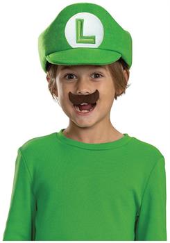 Super Mario Bros. Luigi Hat and Mustache Child Costume Kit