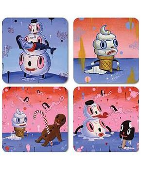 Gary Baseman 4-Piece Coaster Set