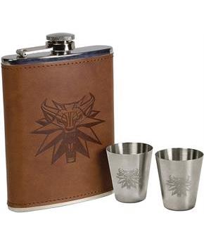 The Witcher 3 Wild Hunt 8oz Flask and Shot Glass Set