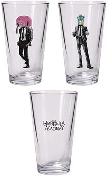 Umbrella Academy Hazel and Cha Cha 16oz Pint Glass Set