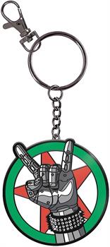 Cyberpunk 2077 Johnny Silverhand Logo 2 Inch Enamel Keychain