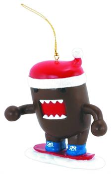 Domo Holiday Ornament: Snowboarding Domo