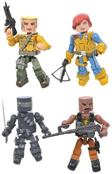 GI Joe Minimates Series 1 Box Set | Snake Eyes, Scarlett, Duke, Roadblock