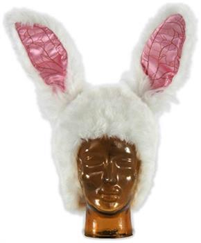 Disney Alice in Wonderland White Rabbit Faux Fur Adult Costume Hat One Size