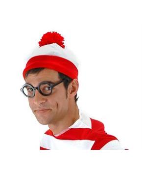 Where's Waldo Costume Beanie Adult