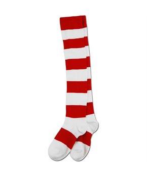 Where's Waldo Wenda Deluxe Over the Knee Costume Socks Adult