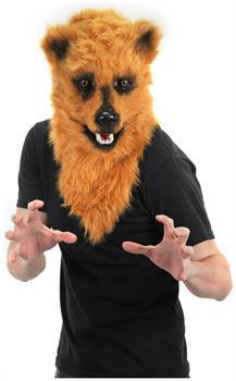 Brown Bear Costume Mouth Mover Mask