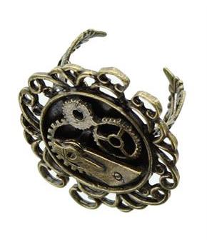 Steampunk Antique Single Gear Costume Ring Adult