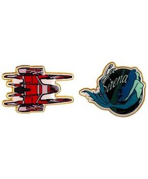 Star Trek Picard La Sirena 2 Piece Pin Badge Set