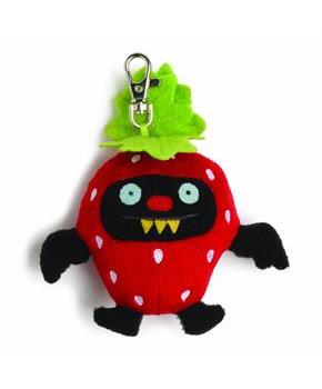 Ugly Dolls Fruities 4" Plush Clip-On: Ninja Batty Strawberry