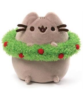 Pusheen 4.5" Holiday Plush with Wreath