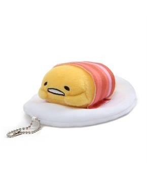 Gudetama 4.5" Plush Key Chain: Lazy Egg with Bacon