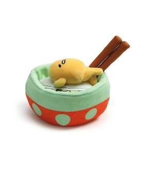 Gudetama the Lazy Egg Noodle Bowl w/ Chopsticks 4.5-Inch Plush