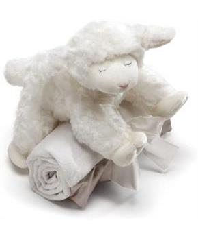 Winky Lamb 7 Inch Plush Animal and Blanket
