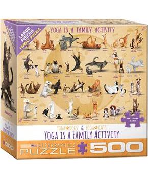 Yoga is a Family Activity 500 Piece Jigsaw Puzzle