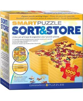 SmartPuzzle Sort & Store 6-Piece Jigsaw Puzzle Tray Set