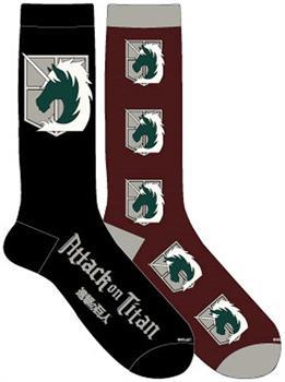 Attack on Titan "Cadet Corps Emblem" Unisex Crew Cut Socks: 2-Pack