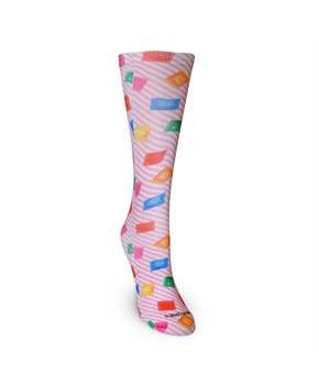 Candy Crush "Stripe Candy" Ladies Crew Socks