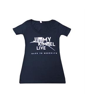 Jimmy Kimmel Live! Brooklyn Navy Blue Scoop Neck Tee Shirt Adult