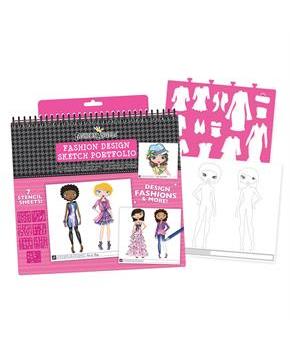 Fashion Design Sketch Portfolio & Stencil Set