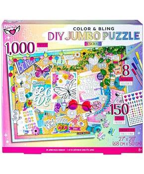 Fashion Angels Color & Bling Jumbo 1000 Piece Jigsaw Puzzle Design Kit