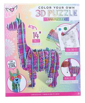 Fashion Angels Color This 3D Llama Puzzle