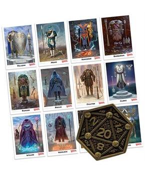 Dungeons & Dragons Class Cards and D20 Flip Coin