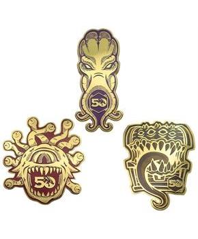 Dungeons & Dragons 50th Anniversary Pin Badges | Set of 3