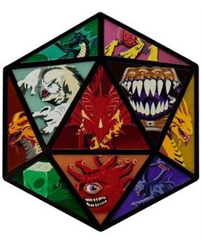Dungeons & Dragons D20 Die Metal Medallion
