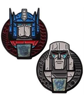 Transformers 40th Anniversary Optimus Prime and Megatron Pin Badge Set