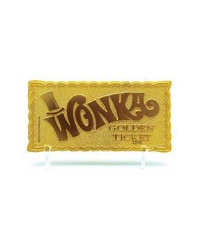 Willy Wonka 24K Mini Gold Plated Golden Ticket Limited Edition Replica