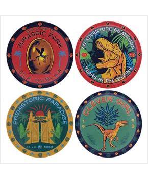 Jurassic Park 4-Piece Printed Drink Coaster Set