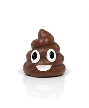 My Sh*T Doesn&#39;t Stink Poop Emoji Candle, Rose Scented
