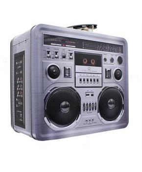 80&#39;s Boombox Radio Lunchbox Tin Tote