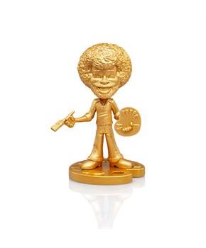Bob Ross Happy Tree Collectible 6" Figure Statue by Toonies - Gold Variant Version