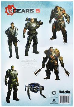 Gears of War 5 Fridge Magnet Stickers | 6 Character Designs | 7 x 10 Sheet
