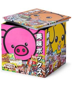 Dagashi Anime Otaku Japanese Snacks 4 x 4 Inch Tin Storage Box