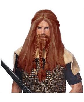 Viking Adult Costume Wig | Natural Red