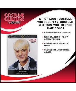 K-Pop Adult Costume Wig | Cosplay, Costume, & Leisure Wig | Blonde Hair Color