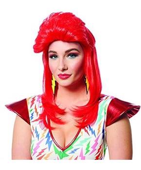 Super Seventies Adult Costume Wig | Red