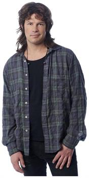 Hipster Mullet Adult Brown Costume Wig