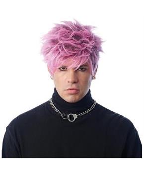 Rap Rocker Adult Pink Costume Wig
