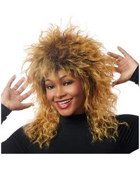 Queen Of Rock Mixed Brown Adult Costume Wig
