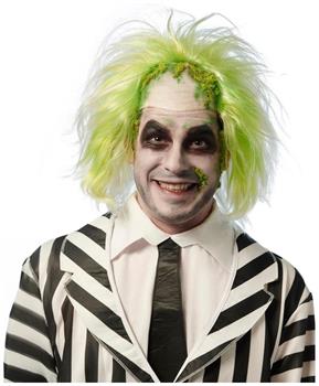 Trickster White & Green Adult Costume Wig