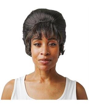 Black Retro Beehive Adult Costume Wig | One Size