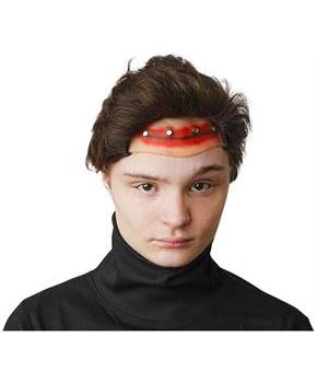 Brown Frankenstein Adult Costume Wig With Metal Studs | One Size