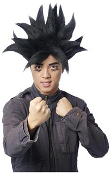 Anime Warrior Adult Black Costume Wig