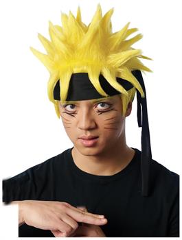 Anime Ninja Adult Yellow Costume Wig