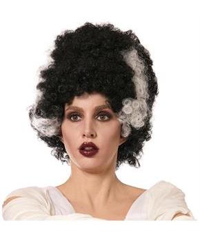 Bride of Frankenstein Adult Costume Wig | Black and White